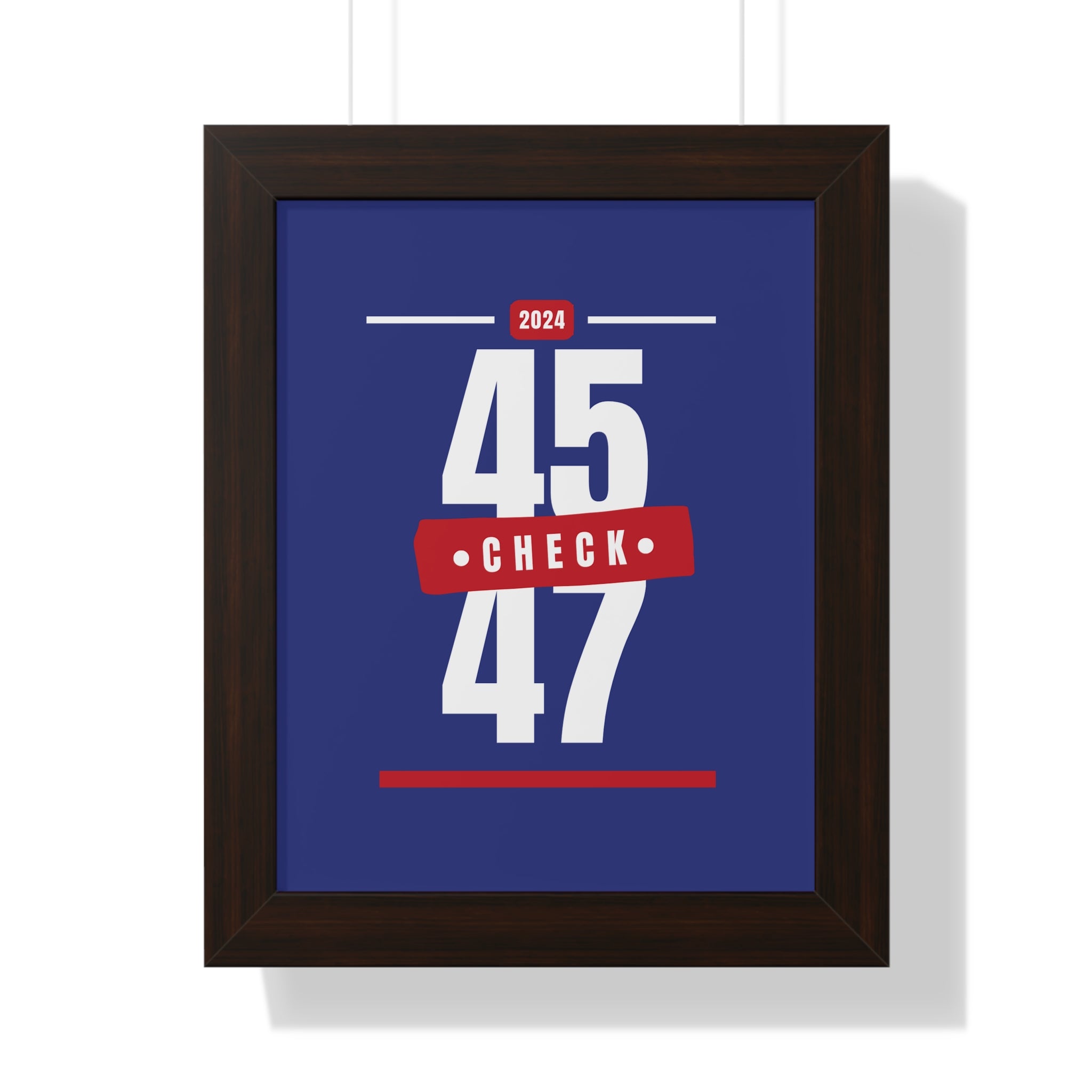 45/47 Check Framed Vertical Poster