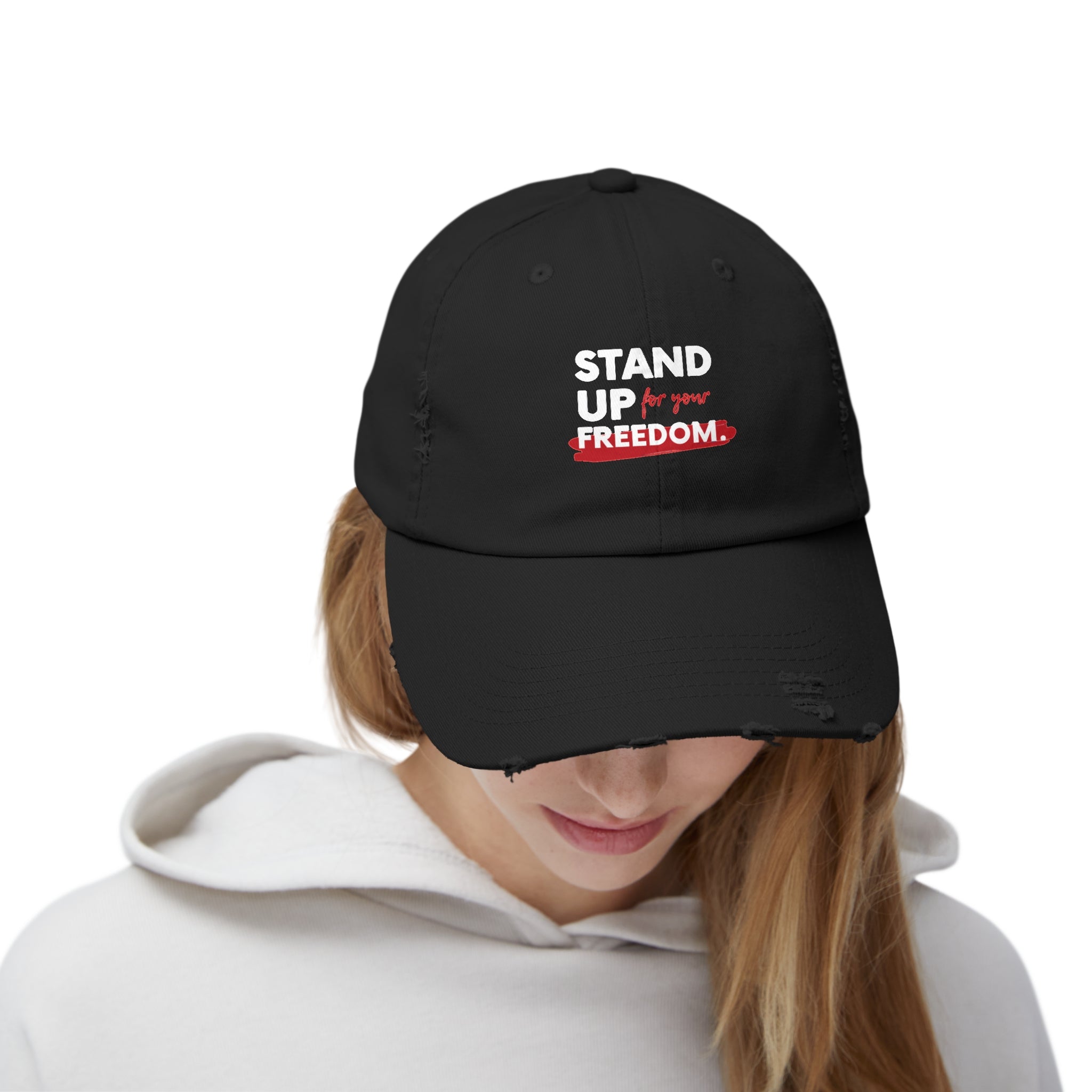 Stand Up for Your Freedom Distressed Dad Cap