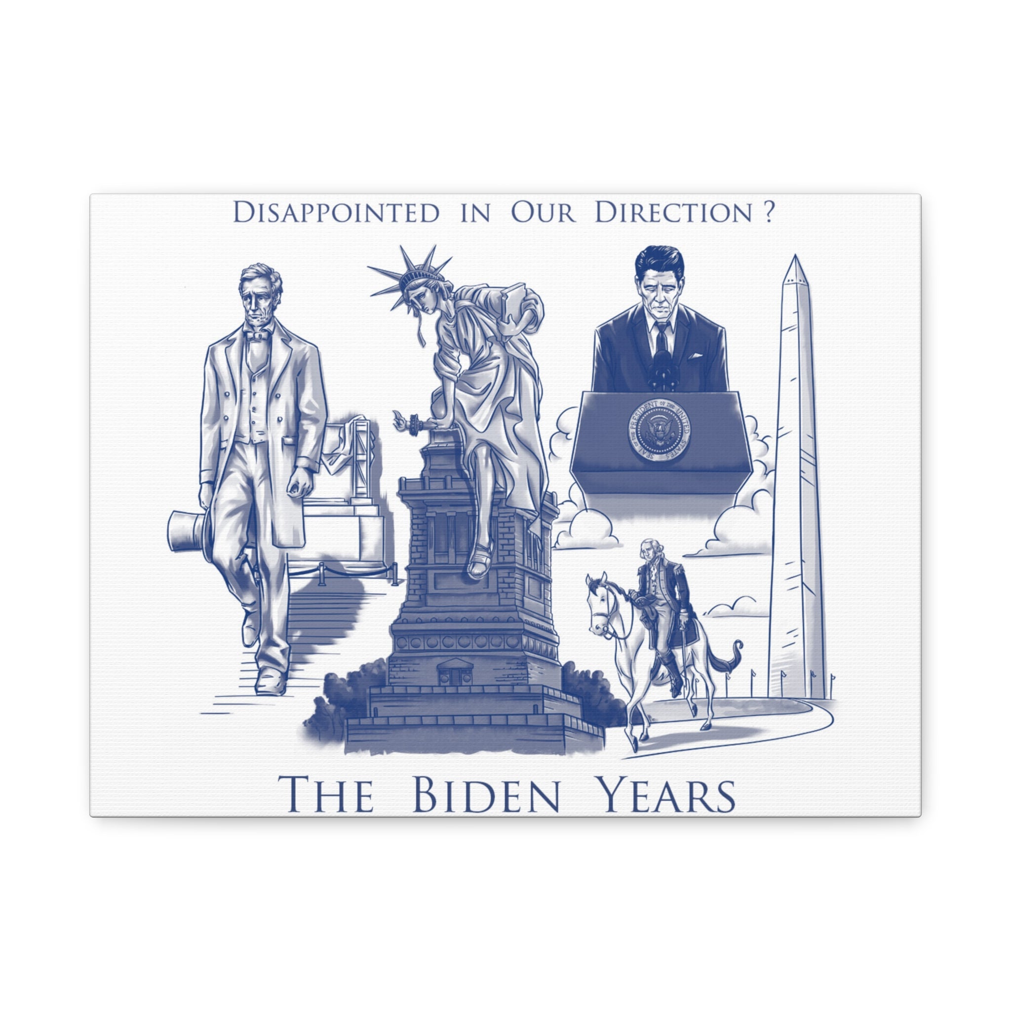 Original Illustrated 'The Biden Years' Canvas Gallery Wrap