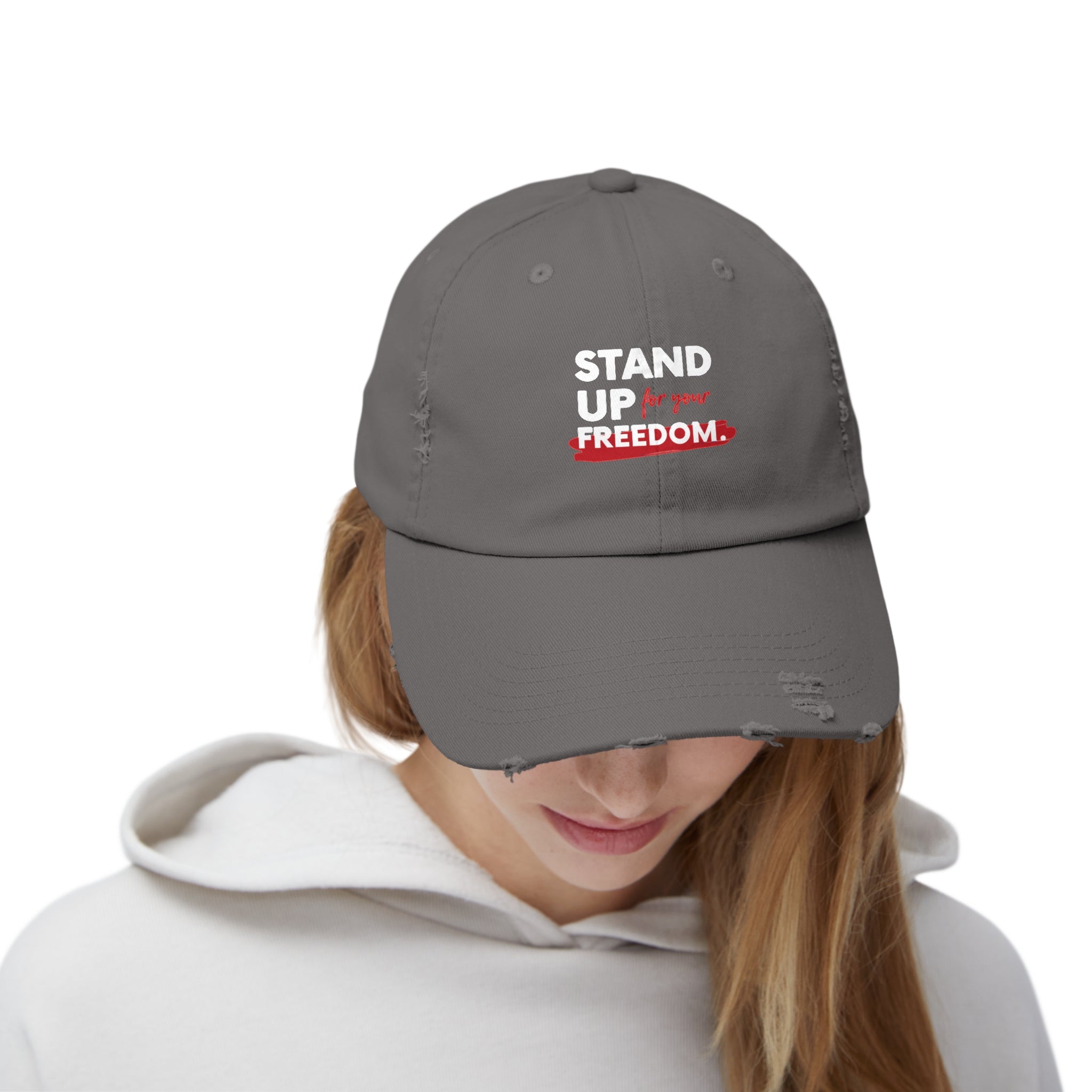 Stand Up for Your Freedom Distressed Dad Cap