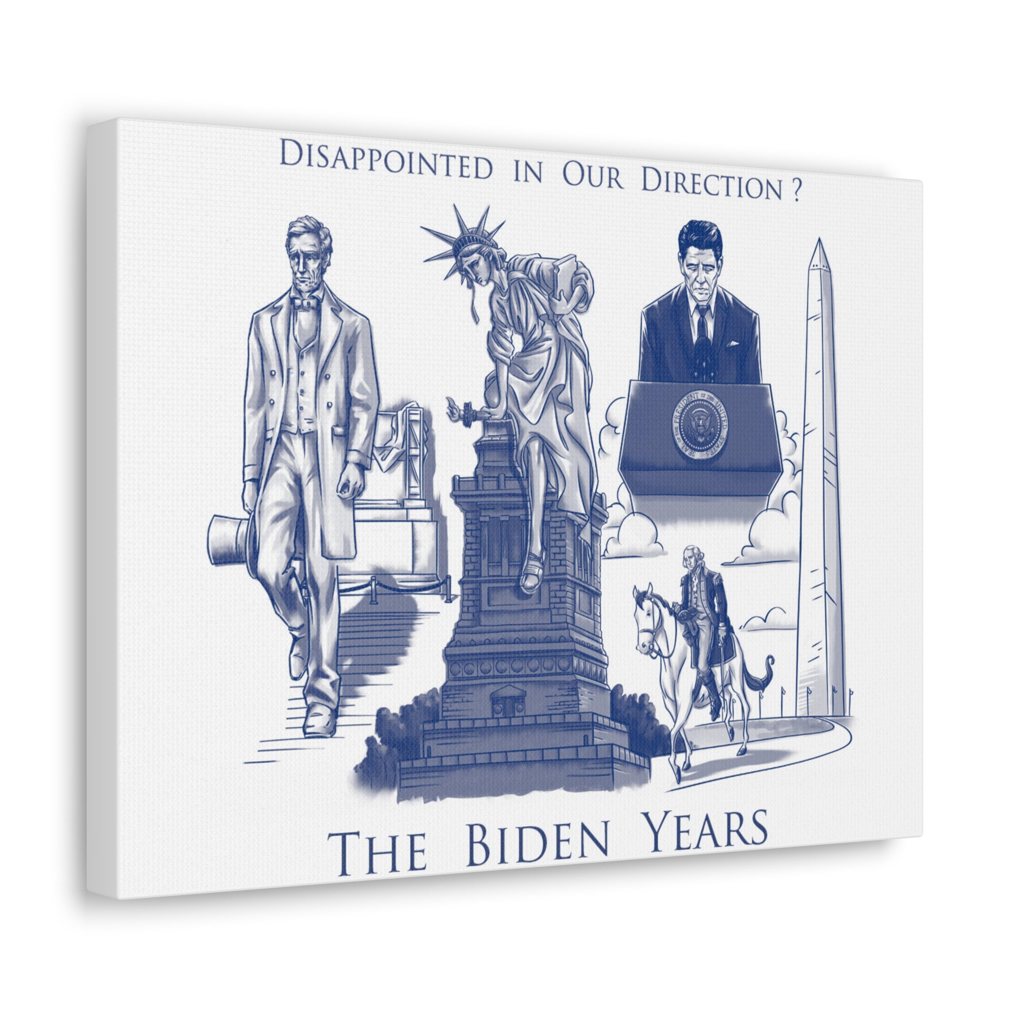 Original Illustrated 'The Biden Years' Canvas Gallery Wrap