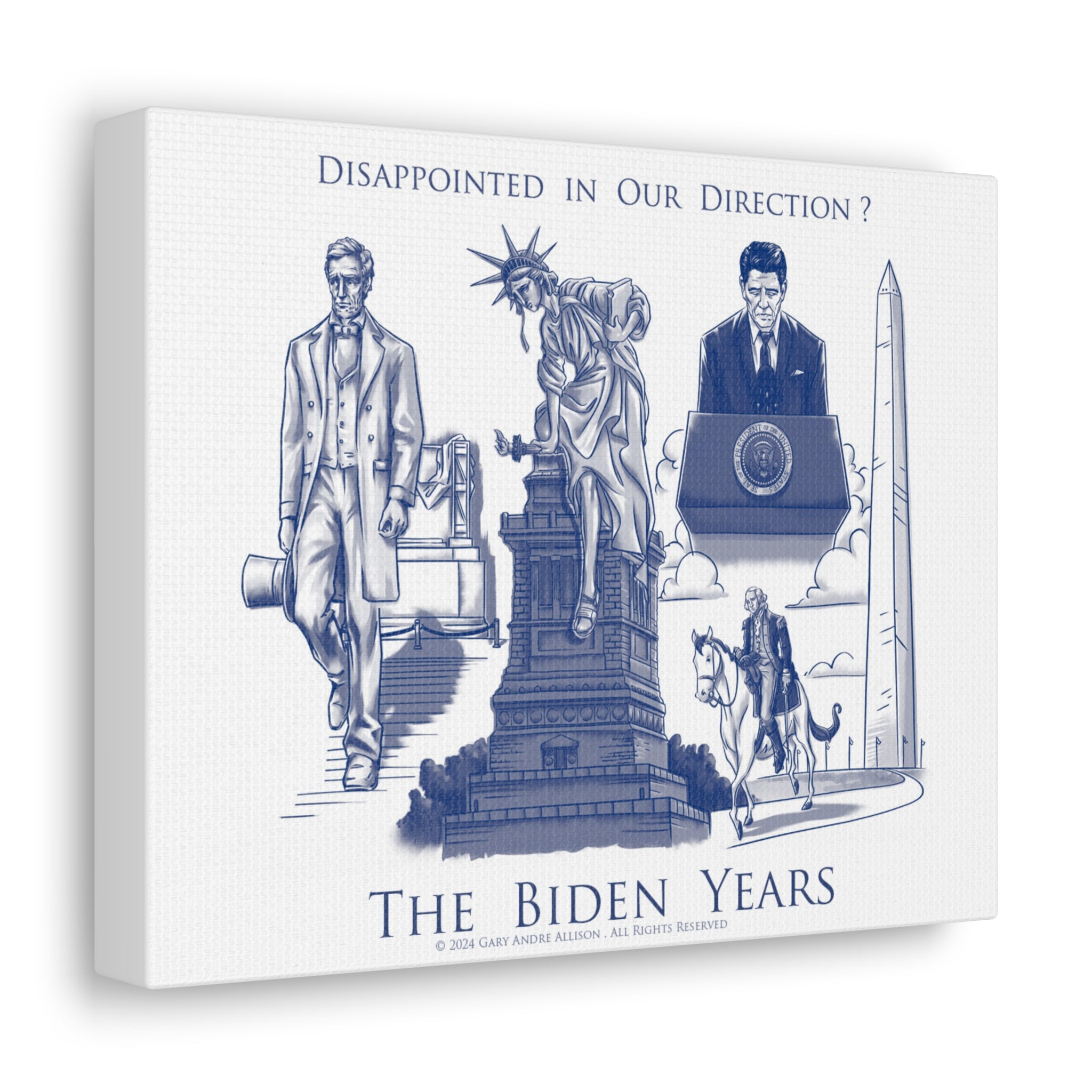 Original Illustrated 'The Biden Years' Canvas Gallery Wrap