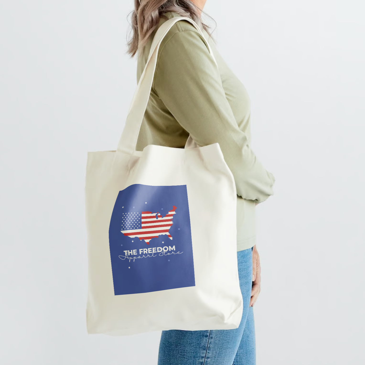 Stars & Stripes USA All Natural Tote