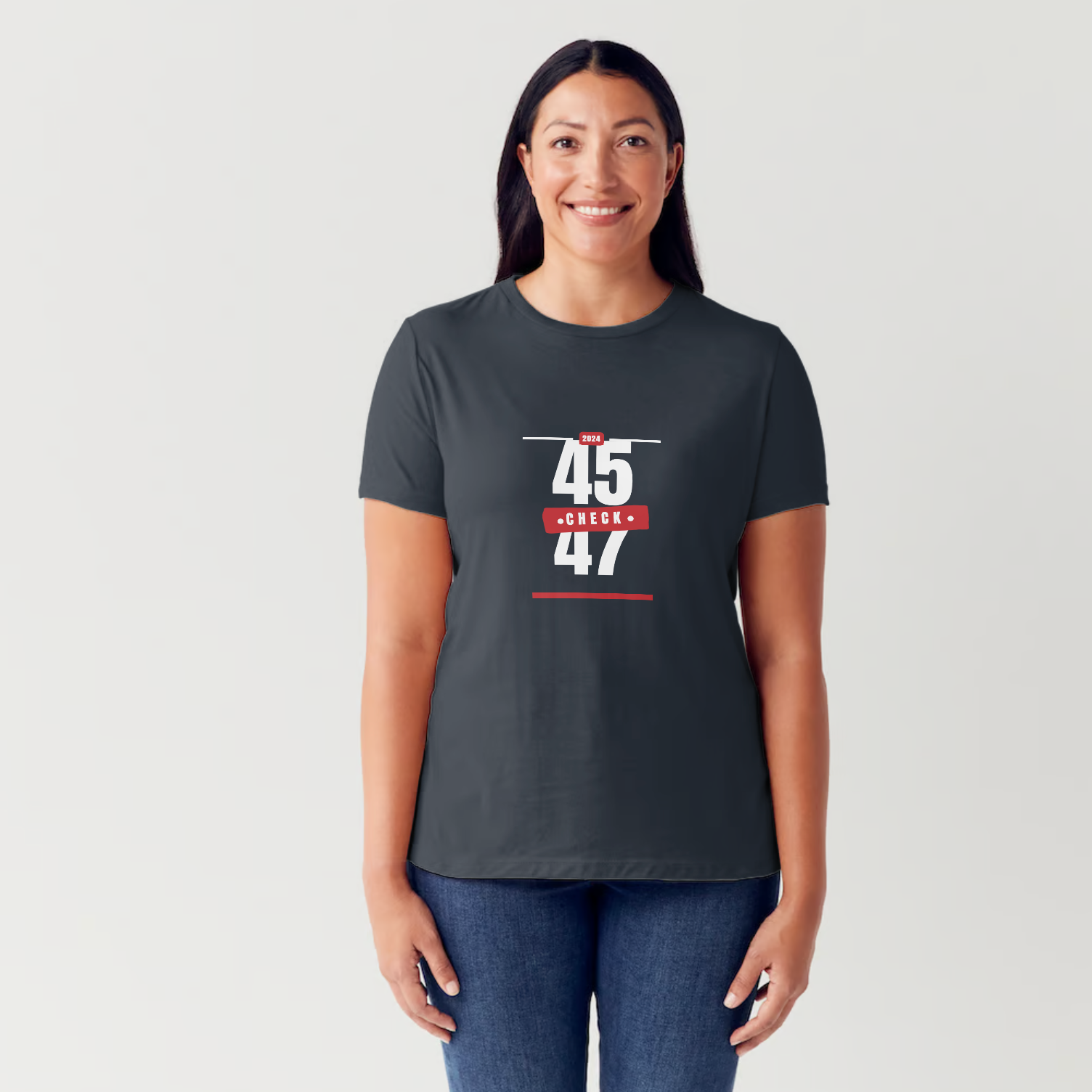 Stacked 45/47 Womens Crew Neck Tee