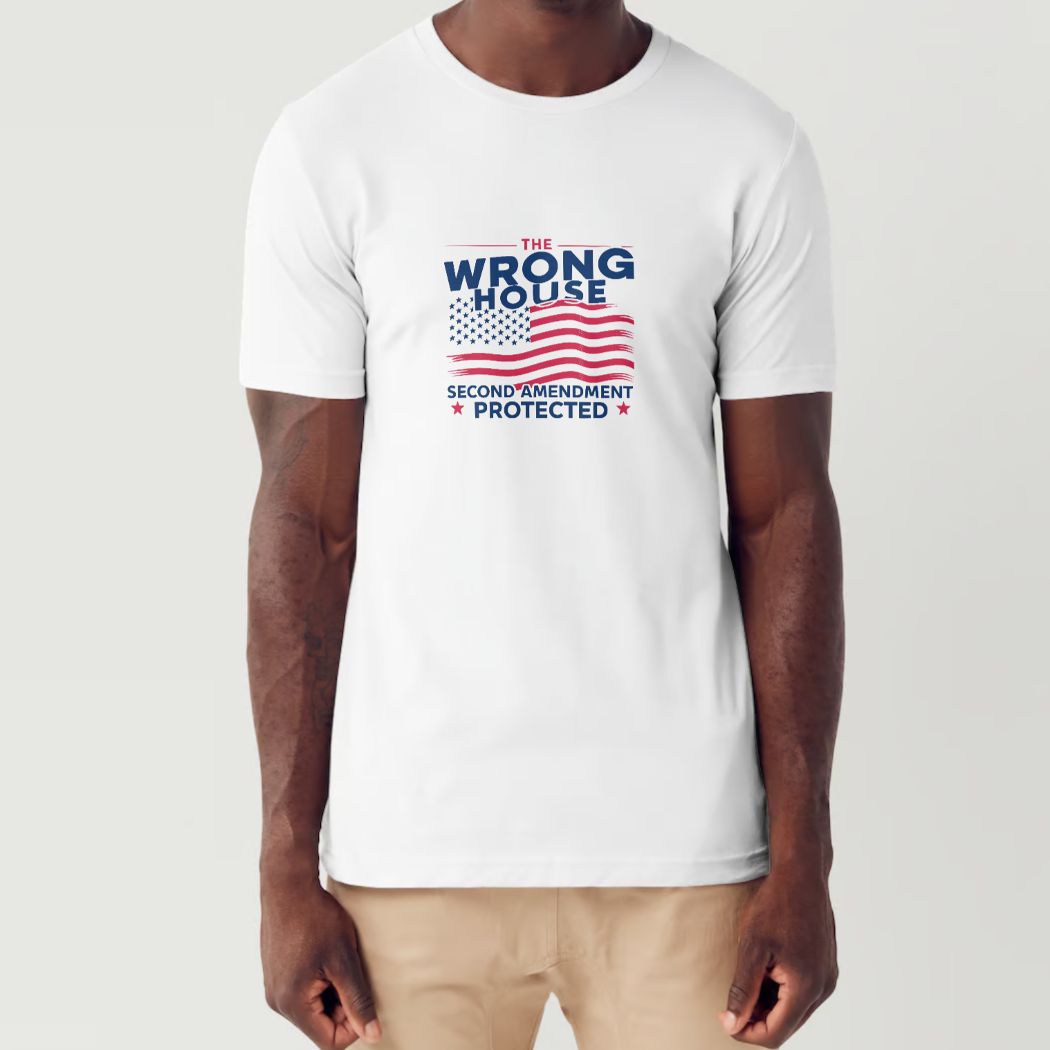 'Wrong House' Mens Signature Crew Neck Tee