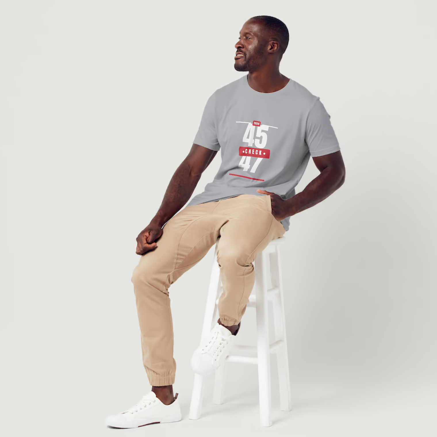 Stacked 45/47 Mens Crew Neck Tee