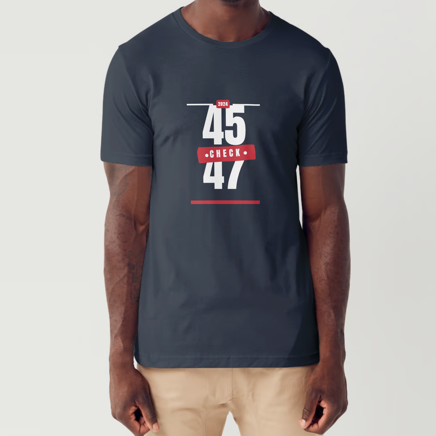 Stacked 45/47 Mens Crew Neck Tee