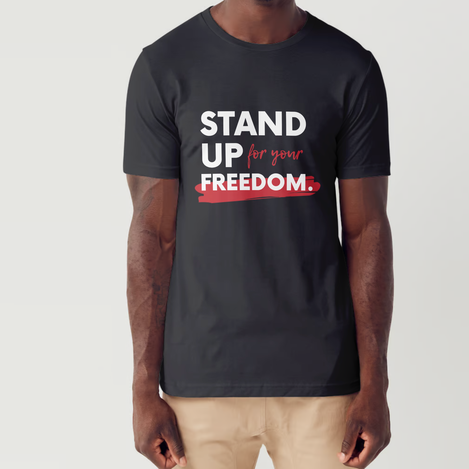 Stand Up for Your Freedom Mens Crew Neck Tee