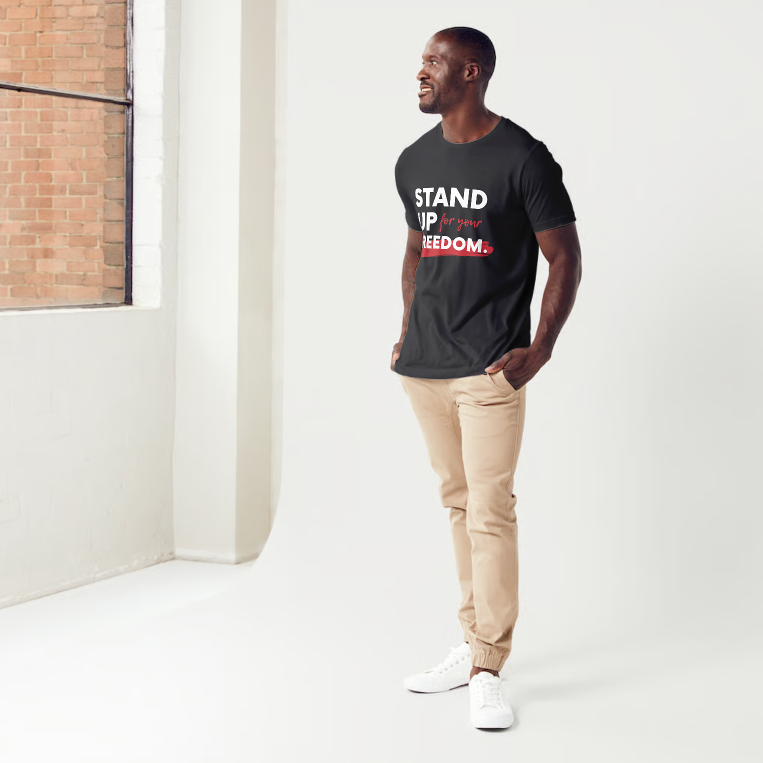 Stand Up for Your Freedom Mens Crew Neck Tee