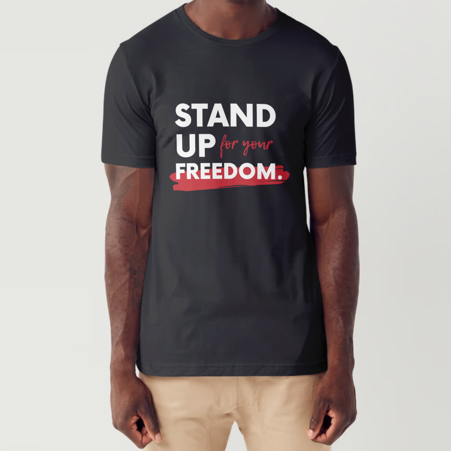 Stand Up for Your Freedom Mens Crew Neck Tee