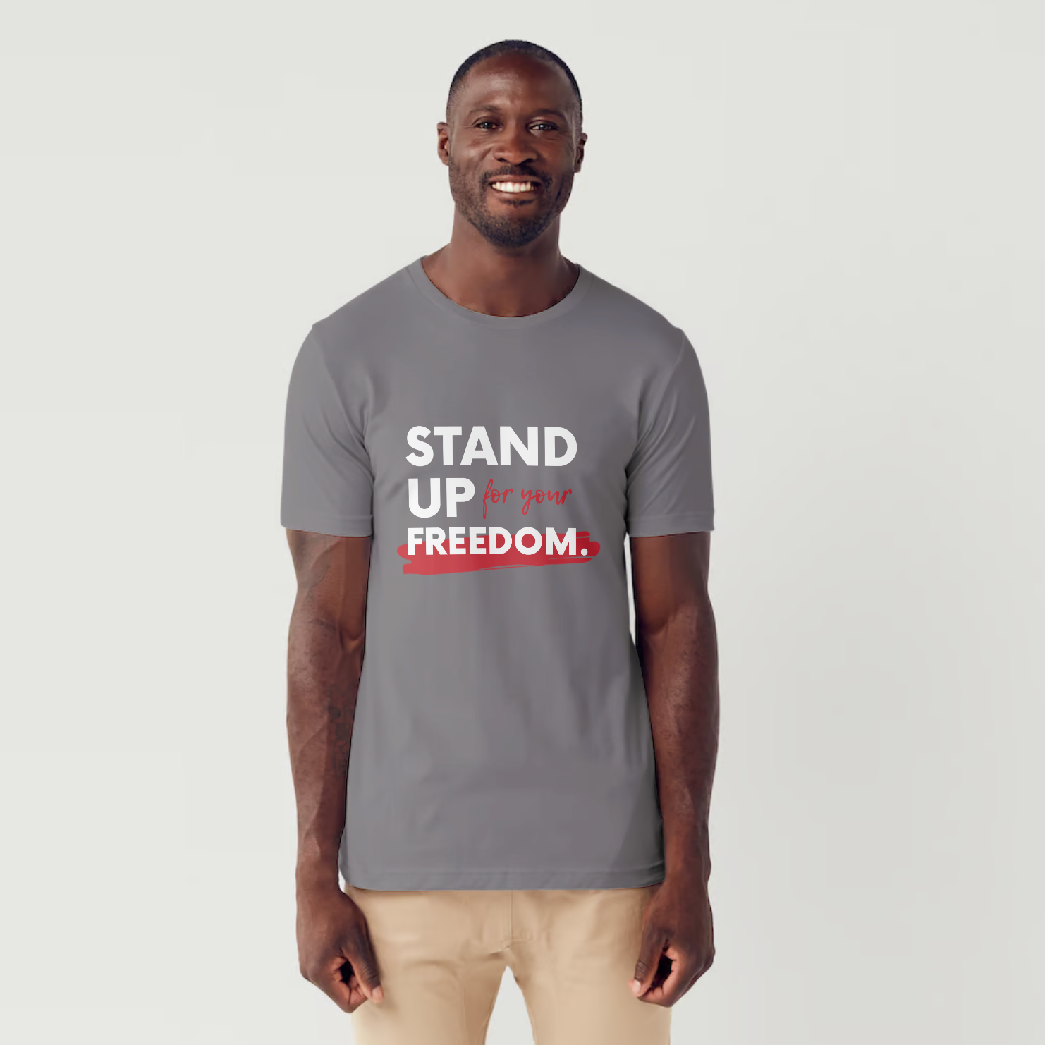 Stand Up for Your Freedom Mens Crew Neck Tee